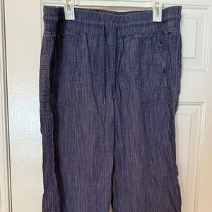 Athleta Cabo linen textured wide leg pant